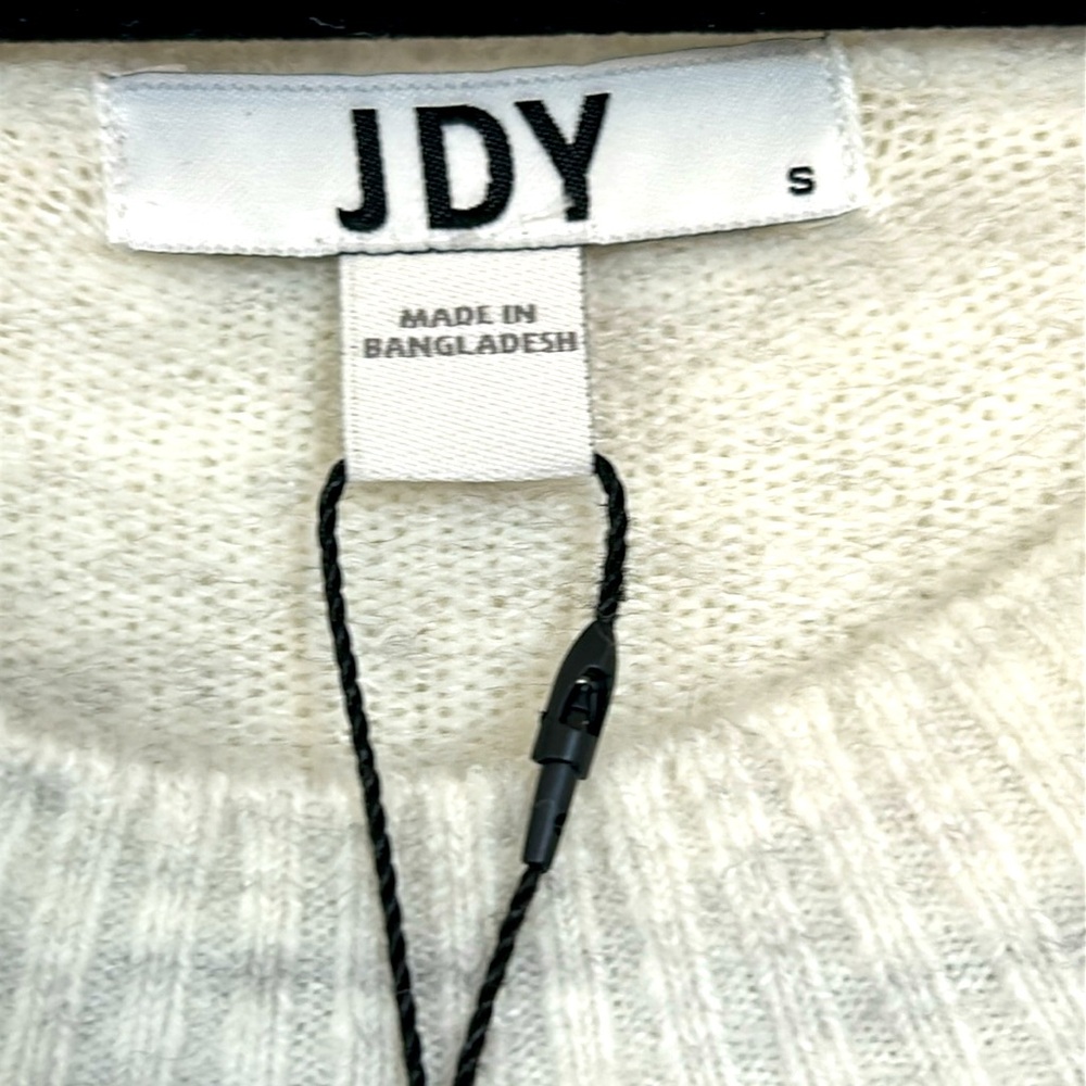 NWT JDY Oversized White Knit Ribbed Long Sleeve O Neck Sweater Dress - Picture 4 of 9